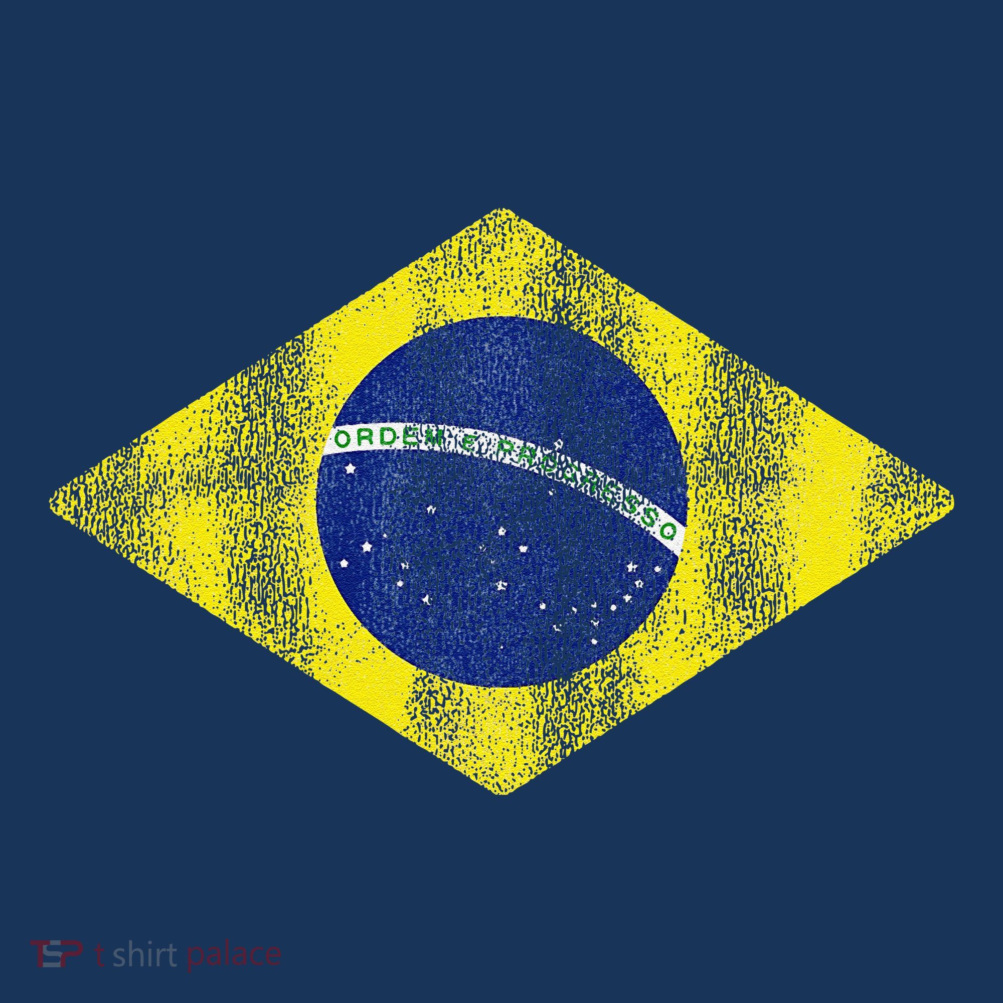 Brazilian Flag Of Brazil Vintage Br Souvenir T-Shirt