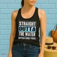Baptism Funny Outta Water Gifts Idea Women's Tank Top thumb 2