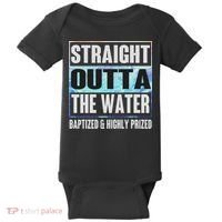 Baptism Funny Outta Water Gifts Idea Baby Bodysuit thumb 0