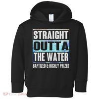 Baptism Funny Outta Water Gifts Idea Toddler Hoodie thumb 0