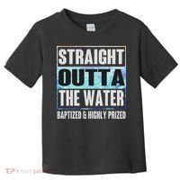 Baptism Funny Outta Water Gifts Idea Toddler T-Shirt thumb 0