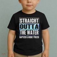 Baptism Funny Outta Water Gifts Idea Toddler T-Shirt thumb 2