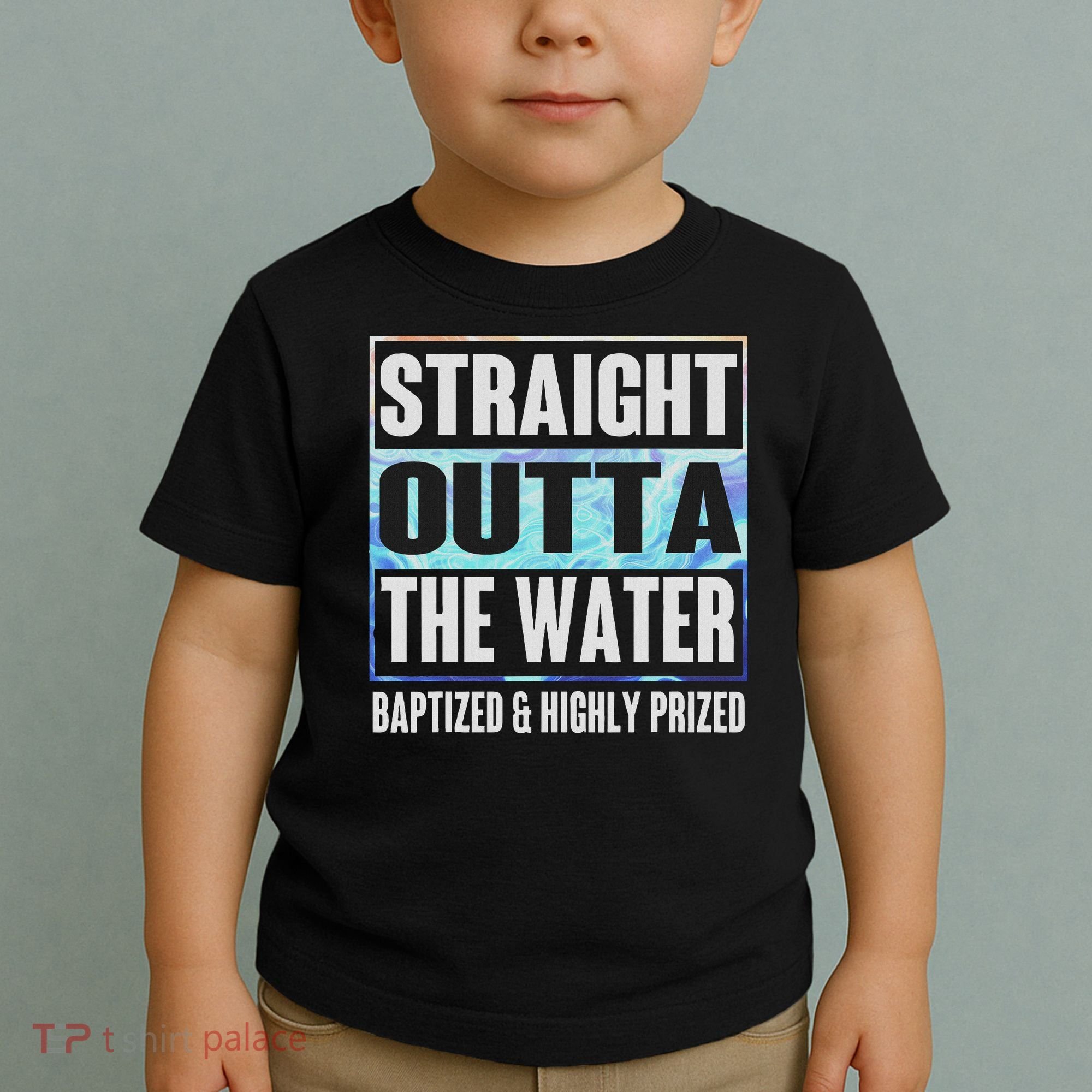 Baptism Funny Outta Water Gifts Idea Toddler T-Shirt