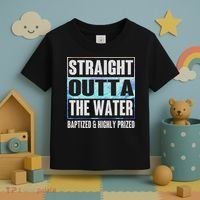 Baptism Funny Outta Water Gifts Idea Toddler T-Shirt thumb 3