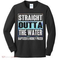 Baptism Funny Outta Water Gifts Idea Kids Long Sleeve Shirt thumb 0