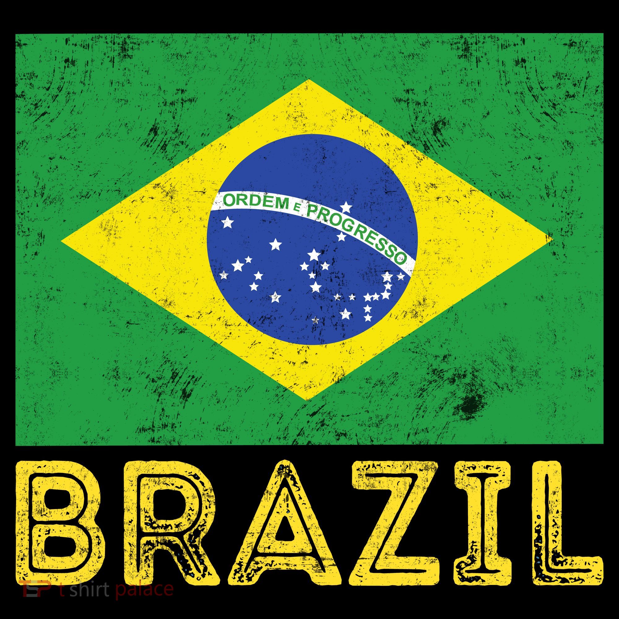 Brazil Flag Pride Graphic Apparel Ordem e Progresso Coaster