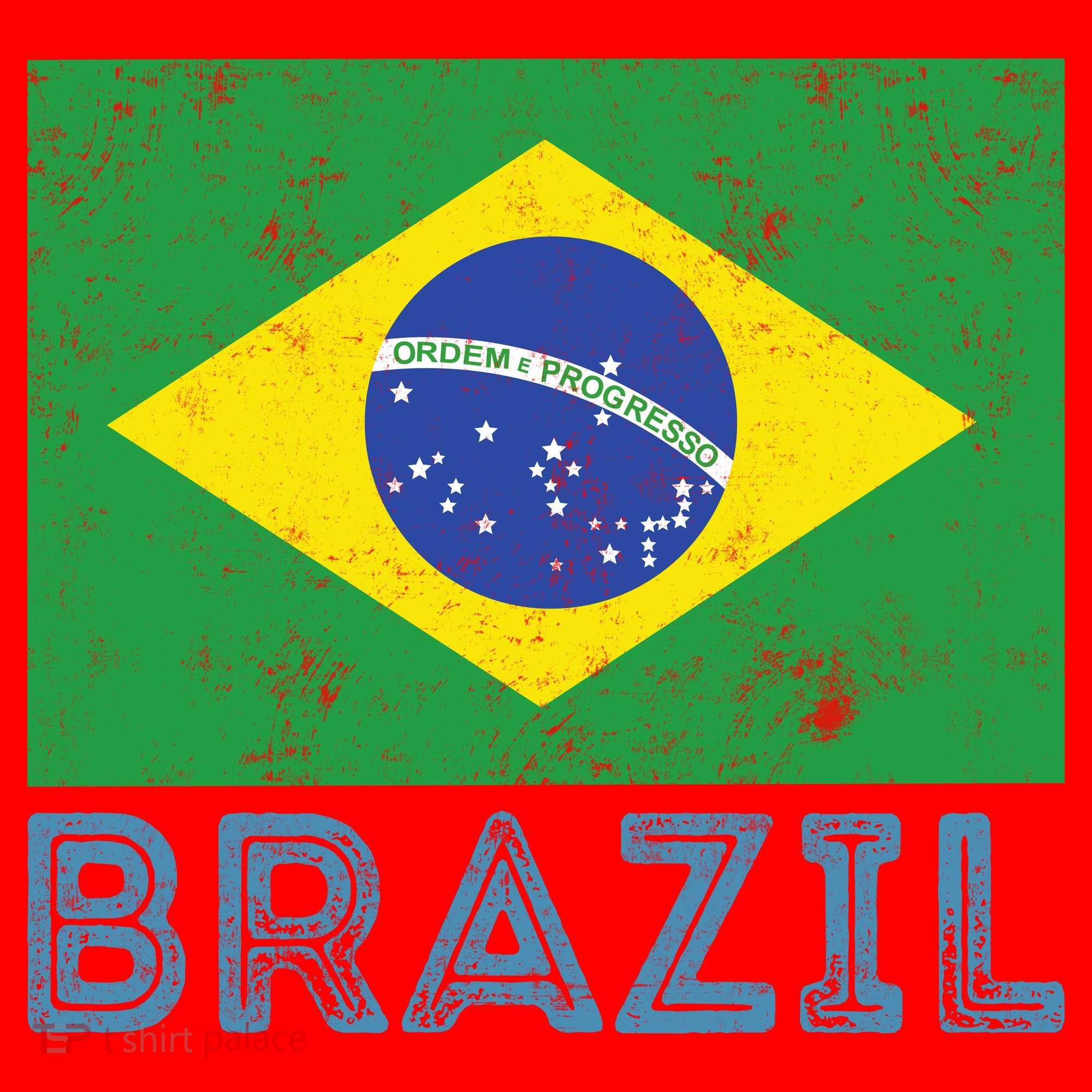 Brazil Flag Pride Graphic Apparel Ordem e Progresso Santa Hat
