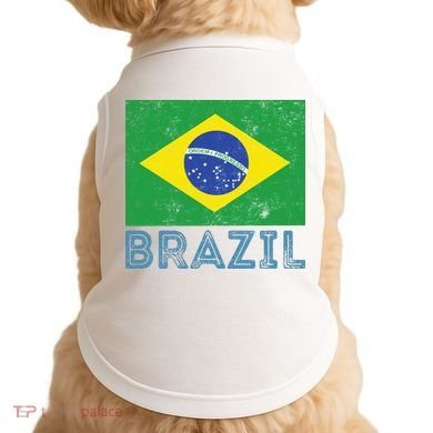 Brazil Flag Pride Graphic Apparel Ordem e Progresso Doggie Tank