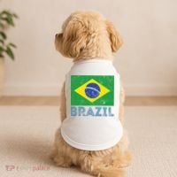 Brazil Flag Pride Graphic Apparel Ordem e Progresso Doggie Tank thumb 2