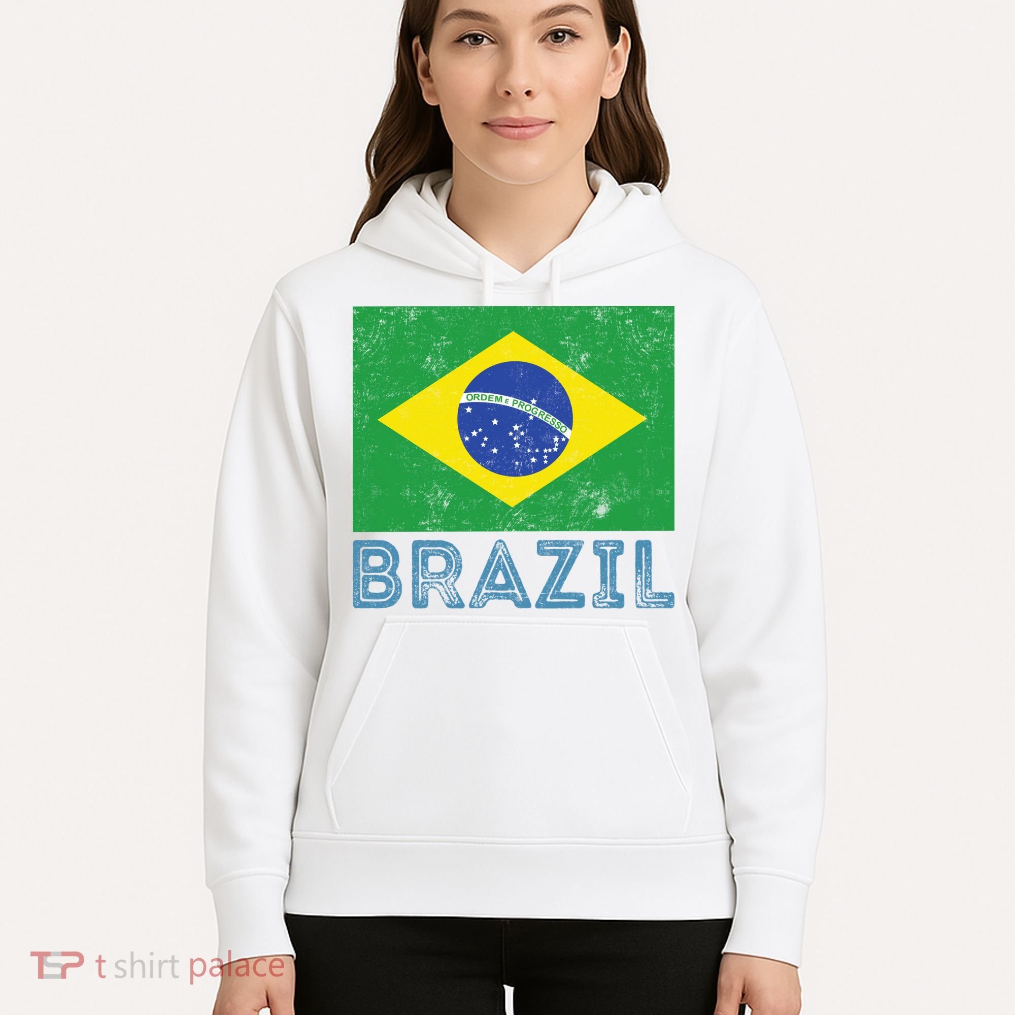 Brazil Flag Pride Graphic Apparel Ordem e Progresso Hoodie