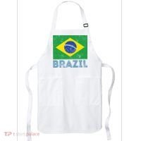 Brazil Flag Pride Graphic Apparel Ordem e Progresso Apron thumb 0