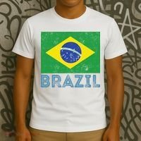 Brazil Flag Pride Graphic Apparel Ordem e Progresso T-Shirt thumb 3