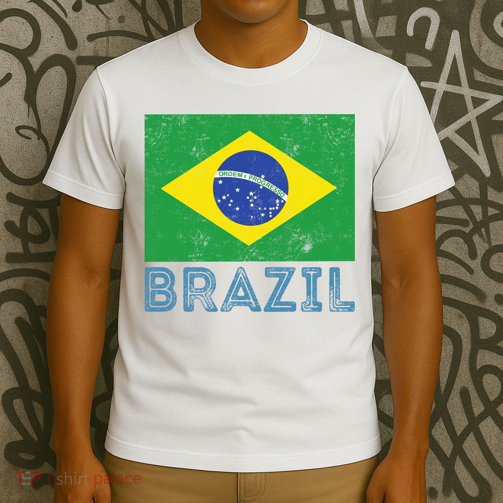 Brazil Flag Pride Graphic Apparel Ordem e Progresso T-Shirt
