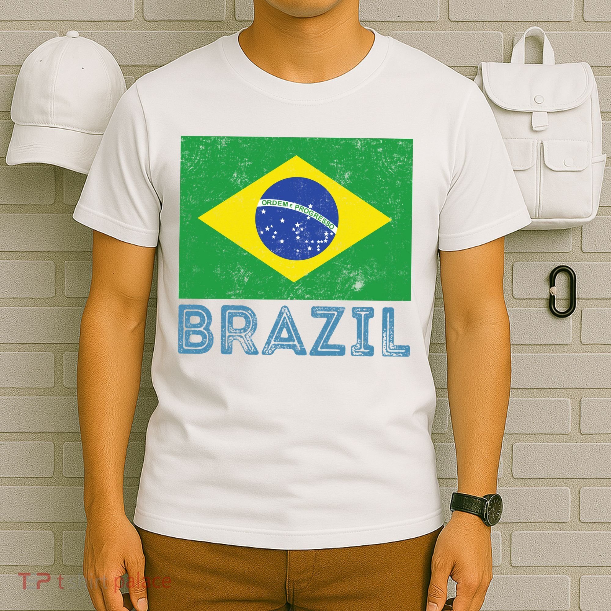 Brazil Flag Pride Graphic Apparel Ordem e Progresso T-Shirt