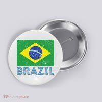 Brazil Flag Pride Graphic Apparel Ordem e Progresso Button thumb 0