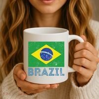 Brazil Flag Pride Graphic Apparel Ordem e Progresso Coffee Mug thumb 3