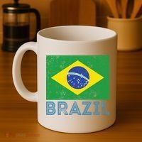 Brazil Flag Pride Graphic Apparel Ordem e Progresso Coffee Mug thumb 4