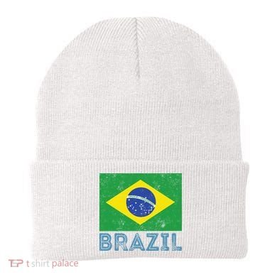 Brazil Flag Pride Graphic Apparel Ordem e Progresso Beanie