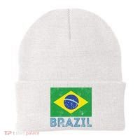 Brazil Flag Pride Graphic Apparel Ordem e Progresso Beanie thumb 0
