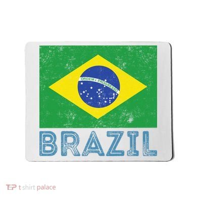 Brazil Flag Pride Graphic Apparel Ordem e Progresso Mousepad