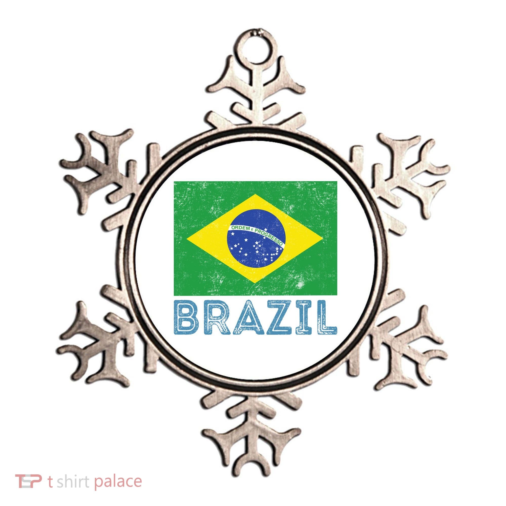 Brazil Flag Pride Graphic Apparel Ordem e Progresso Ornament
