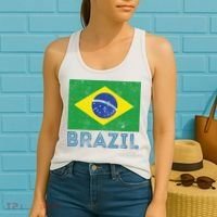 Brazil Flag Pride Graphic Apparel Ordem e Progresso Women's Tank Top thumb 2