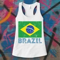 Brazil Flag Pride Graphic Apparel Ordem e Progresso Women's Tank Top thumb 3