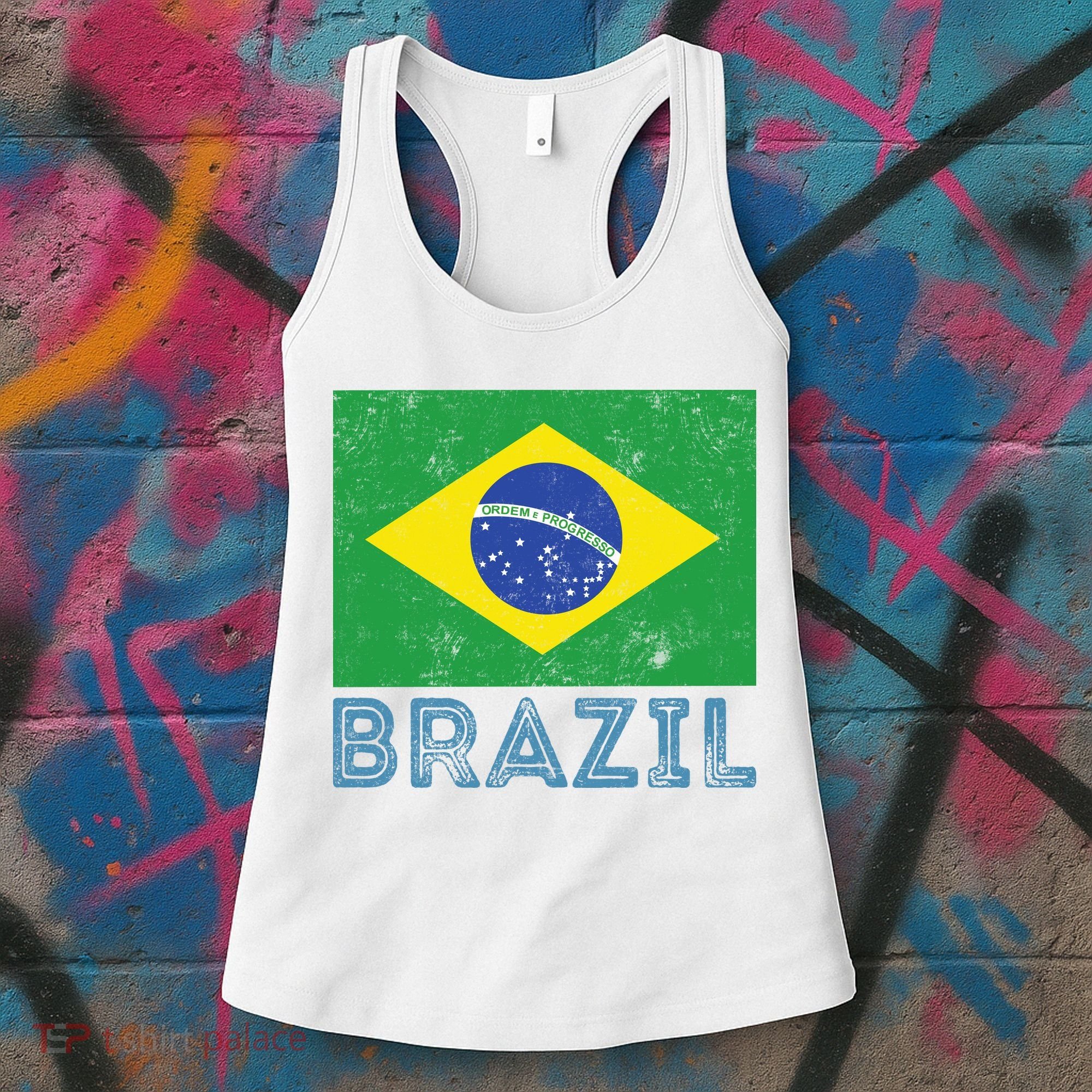 Brazil Flag Pride Graphic Apparel Ordem e Progresso Women's Tank Top