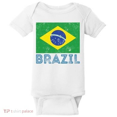 Brazil Flag Pride Graphic Apparel Ordem e Progresso Baby Bodysuit