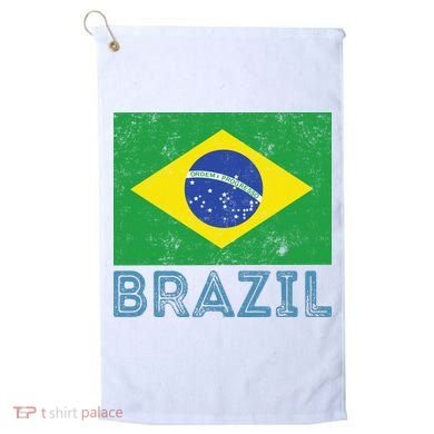 Brazil Flag Pride Graphic Apparel Ordem e Progresso Golf Towel