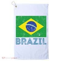 Brazil Flag Pride Graphic Apparel Ordem e Progresso Golf Towel thumb 0