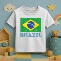Brazil Flag Pride Graphic Apparel Ordem e Progresso Toddler T-Shirt thumb 3