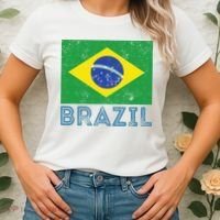 Brazil Flag Pride Graphic Apparel Ordem e Progresso Women's T-Shirt thumb 2