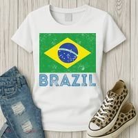 Brazil Flag Pride Graphic Apparel Ordem e Progresso Women's T-Shirt thumb 3