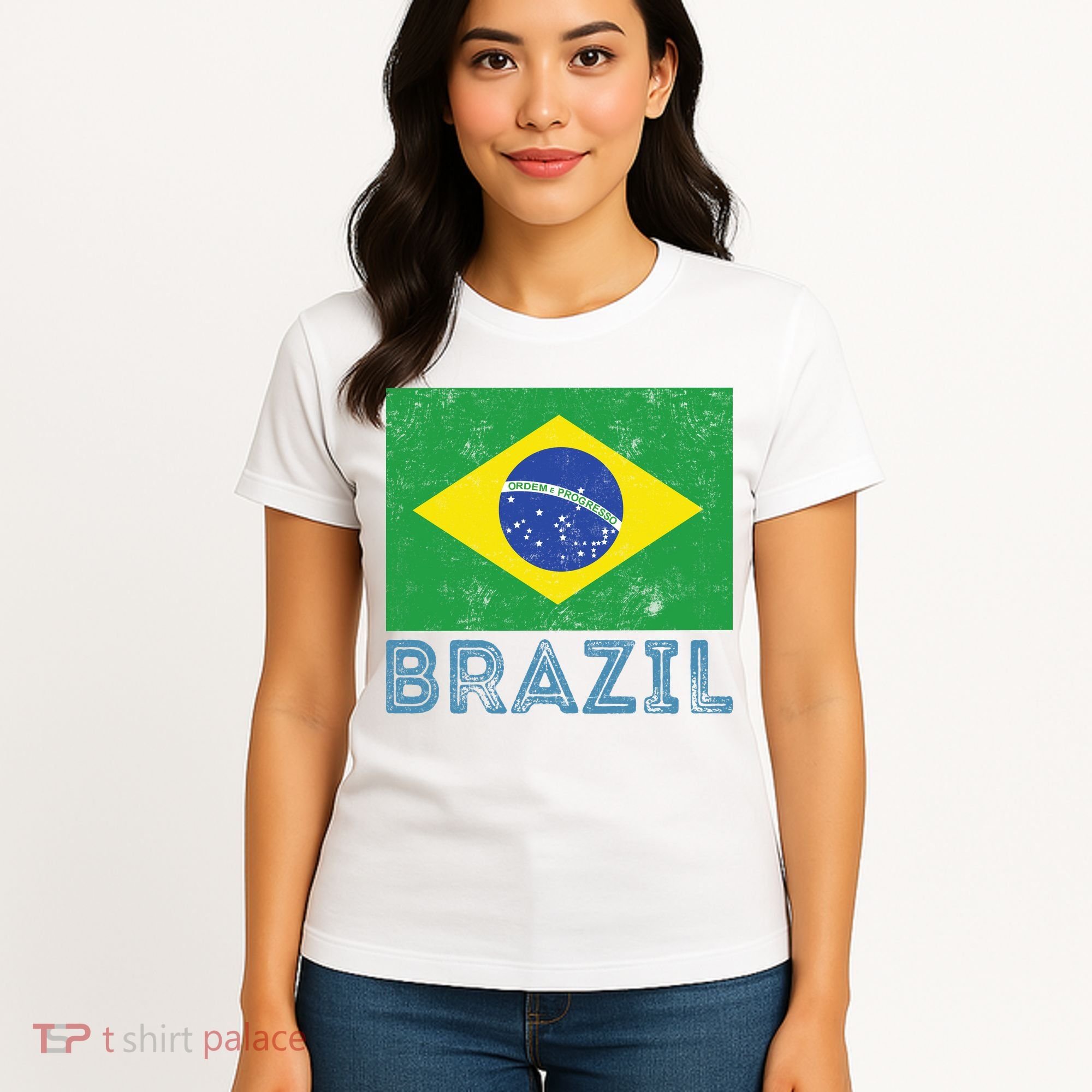 Brazil Flag Pride Graphic Apparel Ordem e Progresso Women's T-Shirt