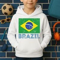 Brazil Flag Pride Graphic Apparel Ordem e Progresso Kids Hoodie thumb 2