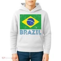 Brazil Flag Pride Graphic Apparel Ordem e Progresso Kids Hoodie thumb 4