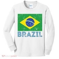Brazil Flag Pride Graphic Apparel Ordem e Progresso Kids Long Sleeve Shirt thumb 0