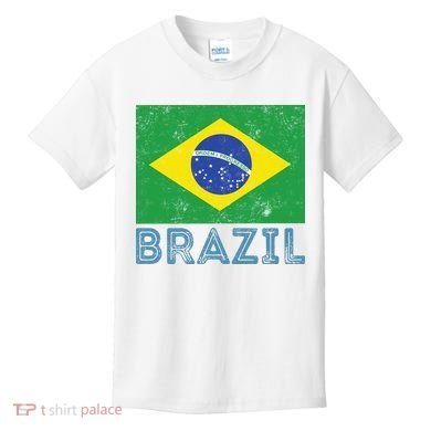 Brazil Flag Pride Graphic Apparel Ordem e Progresso Kids T-Shirt