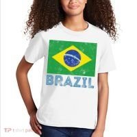 Brazil Flag Pride Graphic Apparel Ordem e Progresso Kids T-Shirt thumb 2