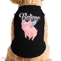 Believe Flying Pig With Wings Animal Motivational Novelty Gift Doggie Tank thumb 0