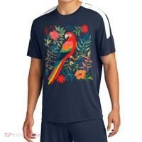 Boho Floral Parrot Scarlet Macaw Birdwatching Bird Lover Sport-Tek Competitor United Soccer Jersey thumb 0
