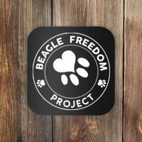 Beagle Freedom Project Rescue Dogs Free The Beagles Coaster thumb 0