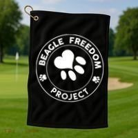 Beagle Freedom Project Rescue Dogs Free The Beagles Golf Towel thumb 1