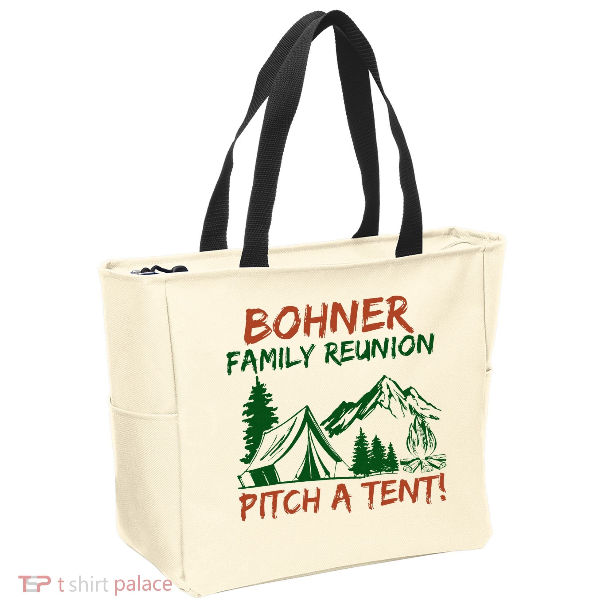 Bohner Family Reunion Pitch A Tent Tote Bag