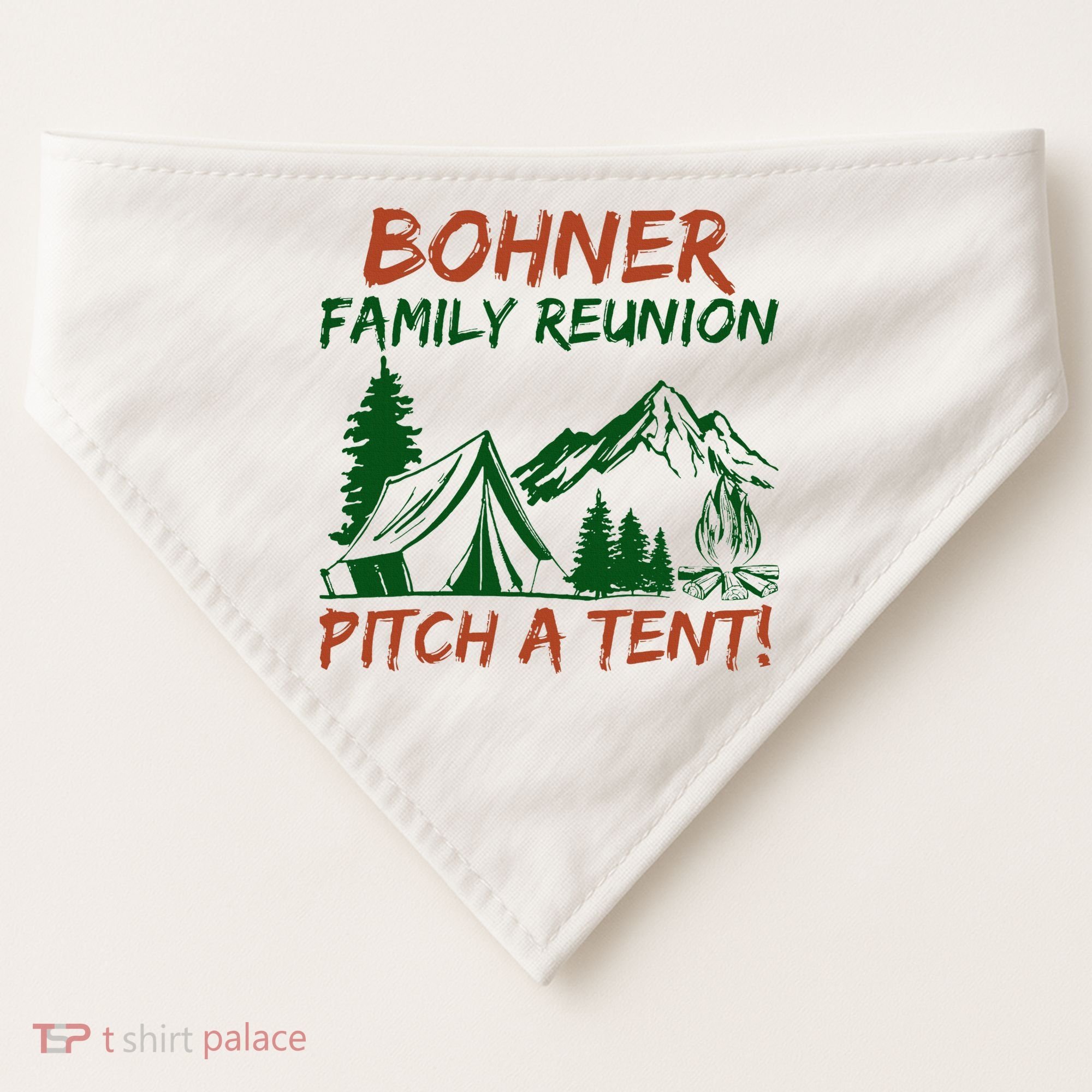 Bohner Family Reunion Pitch A Tent USA-Made Doggie Bandana