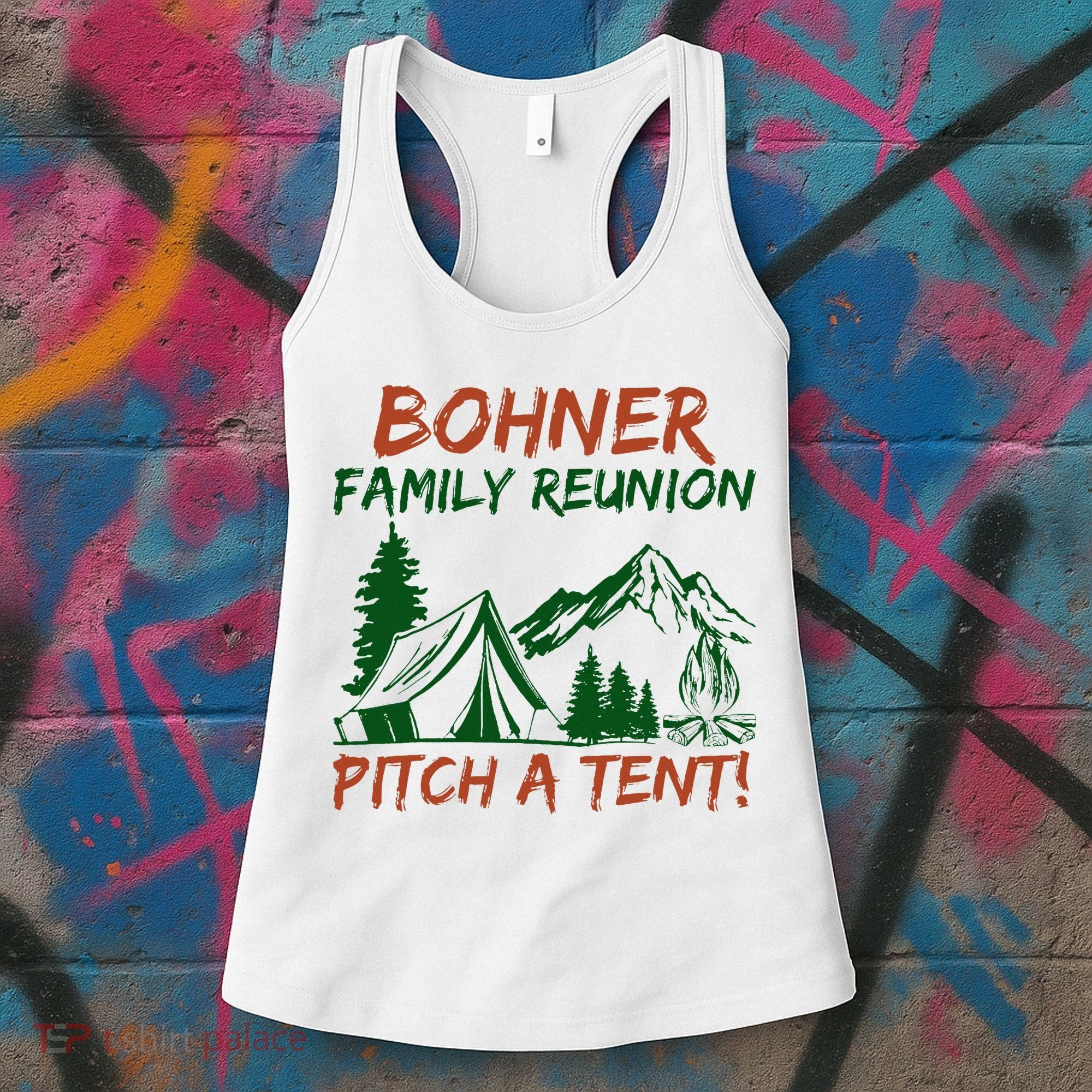 Bohner Family Reunion Pitch A Tent Women's Tank Top