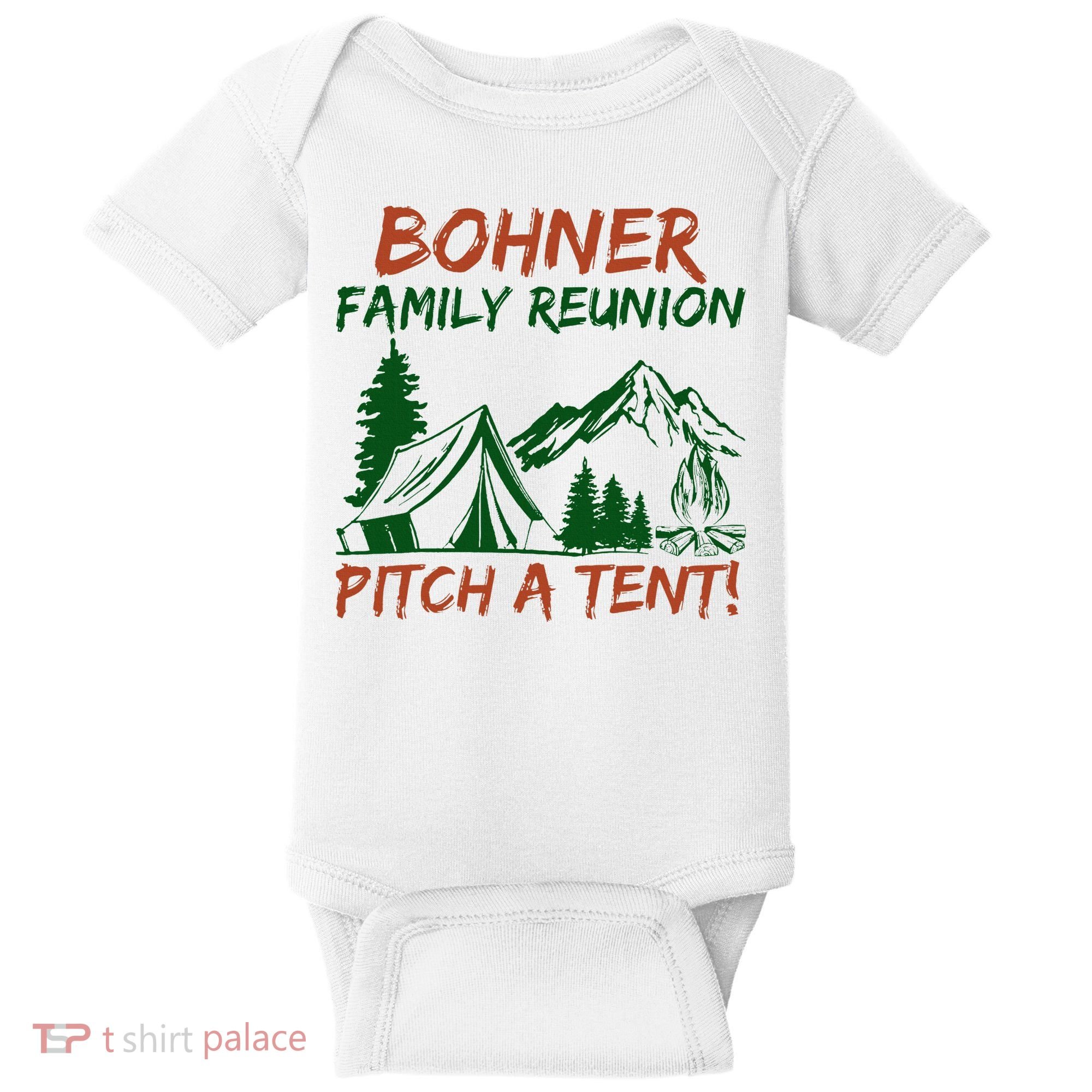 Bohner Family Reunion Pitch A Tent Baby Bodysuit