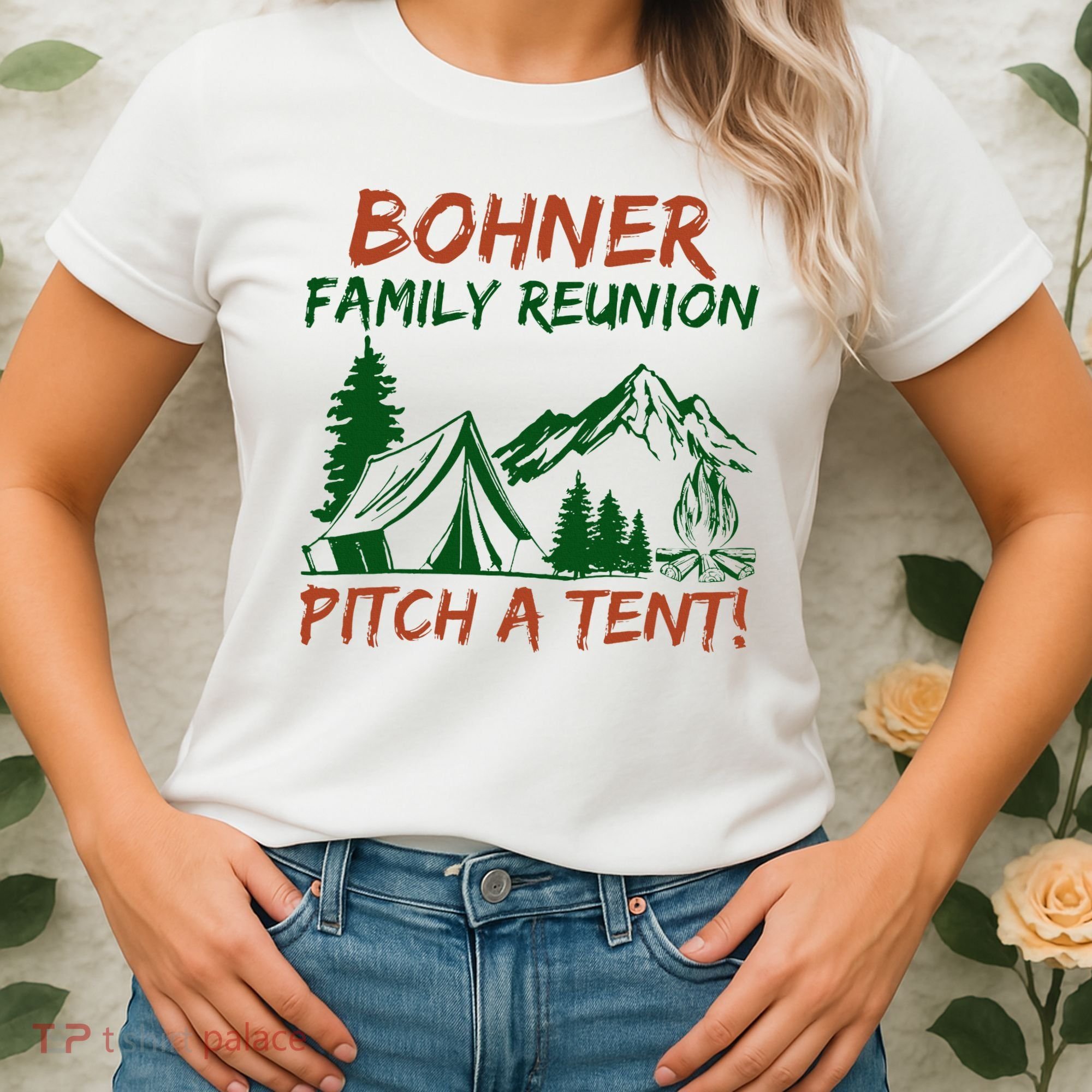Bohner Family Reunion Pitch A Tent Women's T-Shirt