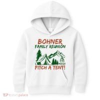 Bohner Family Reunion Pitch A Tent Kids Hoodie thumb 0